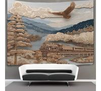 kaiyun Great Smoky Mountains Railroad Steam Locomotive Decorations Tapestry 3D Printing Wall Blanket Wall Hanging for Living Room Bedroom Dorm Decor 100cmx150cm