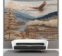 kaiyun Great Smoky Mountains Railroad Steam Locomotive Tapestry Bedroom Aesthetic - Indie Wall Room Decor Wall Hanging,Wall Art 70cmx100cm