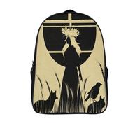 kaiyun Harvest Fairy Queen Standing in A Wheat Field Backpacks 3D Printed Daypack for Boys Girls And Middle School Students 16 inch Large Capacity Bookbags
