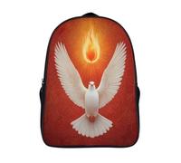 kaiyun Holy Spirit Dove Kids Travel Backpack Kindergarten Shining Flame Schoolbag Bookbag For Girls Boys Baby 16 inch