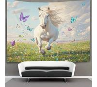 kaiyun Horse Tapestry Butterflies Dancing in The Air Wall Hanging Bedroom Home Decor 70cmx100cm