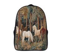 kaiyun Horses in The Forest School-Bags Backpacks for Teens,Elementary Girls Bookbags, Lightweight Casual Daypack 16 inch