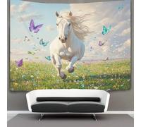 kaiyun HorseTapestry Butterflies Dancing in The Air Wall Hangings Living Room Decorative for Bedroom 150cmx200cm