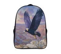 kaiyun Huge Eagle Takes Off from The Rocky Cliff School Bags for Girls Boys Teenage Backpack Lightweight Travel Primary, Casual Rucksack for Men Women 16 inch