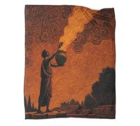 kaiyun Humans Brought Fire, Greek Pottery Decoration Style Blanket, Perfect Sofa Bed Cover 60x80inch(150x200cm),soft And Comfortable to The Touch,suitable for Keeping The Whole Family Warm