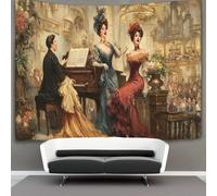 kaiyun Hungarian Opera Singer Tapestry Wall Hanging Man Playing Piano Wall Art for Living Room Bedroom Dorm 180cmx230cm