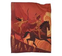 kaiyun Illustrations of The Trojan War Pattern Soft Throw Blanket 3D Printing Suitable for Living Room Bedroom Sofa Sofa Warm And Comfortable 60x80inch(150x200cm)