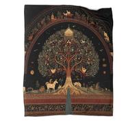kaiyun Image of The Tree of Life in Indian Culture Blankets, Soft And Lightweight All Season Throws,Bedding for Kids And Adults,for Picnics,Travel,Home Decoration,50x60inch(127x152cm)