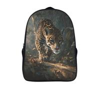 kaiyun Jaguar in The Forest Backpack for Girls Children's Bookbag Lightweight for School Travel Bag,Teen Boys Daypack 16 inch