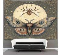 kaiyun Kiss Moth And Spider with Moon Background Tapestry Wall Hanging Wall Art for Living Room Bedroom Dorm 70cmx100cm