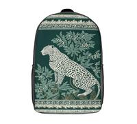 kaiyun Leopard Backpacks Greek Pattern 3D Printed Daypack for Boys Girls And Middle School Students 17inch Large Capacity Bookbags