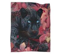 kaiyun Leopard Printed Blanket 3D Blue Eyes Design Bedspread Soft Warm Microfiber Throws And Patchwork Quilts 40x50inch(100x130cm)