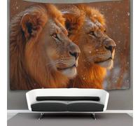 kaiyun Lion Decorations Tapestry Wild Animals 3D Printing Wall Blanket Wall Hanging for Living Room Bedroom Dorm Decor 70cmx100cm