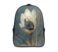 kaiyun Little Bat Sleeping in The Flowers Backpack Rucksack Lightweight with School Bag for Boys And Girls Kids Bags Christmas,Back to School Gift,39x29x16cm