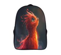 kaiyun Little Red Phoenix Childrens Premium School Travel Bag with Side Hidden Pockets,Flame Bookbag for Boys Girls,Adjustment Buckle Rucksack 16 inch