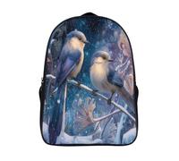 kaiyun Long-tailed Bird Children's Backpack,Kids Schoolbag A Winter Scene Students Bookbag for Boys Girls,39x29x16cm