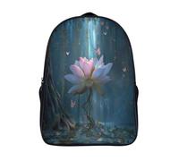 kaiyun Lotus Blossoms Backpack Rucksack Lightweight with Waterfall Branches Butterflies School Bag for Boys And Girls Kids Bags Christmas,Back to School Gift,16 inch