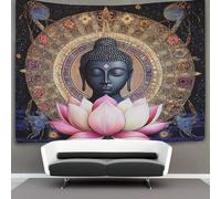 kaiyun Lotus Decorations Tapestry Cosmic Consciousness 3D Printing Wall Blanket Wall Hanging for Living Room Bedroom Dorm Decor 100cmx150cm