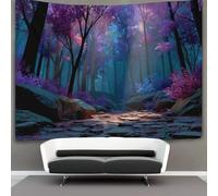 kaiyun Magic Forest Animation Background Decor Tapestry, Wall Art Tapestries Wall Hangings for Living Room Bedroom Dorm 130cmx150cm
