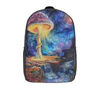 kaiyun Magic Mushrooms Childrens Premium Backpack Moonlight Sparkle School Rucksack Travel Bag Boys Girls with Side Mesh Pocket And Zipped Pocket 17inch