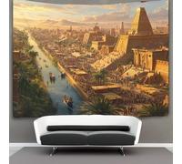 kaiyun Magnificent Cities Tapestry Ancient Mesopotamian Civilization Wall Hanging Tapestries for Bedroom Living Room Apartment Dorm Decorations Wall Art Decor 70cmx100cm