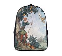 kaiyun Man Archery Ancient German Style Illustration Backpack Rucksack Lightweight with School Bag for Boys And Girls Kids Bags Christmas,Back to School Gift,16 inch