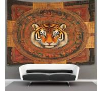 kaiyun Mandala Tapestry Wall Hanging Tiger Head Wall Art for Living Room Bedroom Dorm 150cmx200cm
