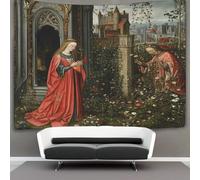 kaiyun Medieval Art Tapestry Figures Gardens Buildings Tapestries 3D Wall Hanging Home Decorations for Room 100cmx150cm