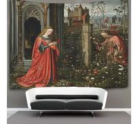 kaiyun Medieval Art Tapestry Wall Hanging,Figures Gardens Buildings for Bedroom Decor Birthday Party Celebration Or Garden Backdrop 150cmx200cm