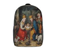 kaiyun Medieval Illuminated Manuscript Illustrations Backpacks Kids Schoolbag with Adjustable Shoulder Strap Casual Daypack Sports Gym Outdoor 17inch