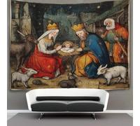 kaiyun Medieval Illuminated Manuscript Illustrations Decorations Tapestry 3D Printing Wall Blanket Wall Hanging for Living Room Bedroom Dorm Decor 150cmx200cm