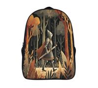 kaiyun Medieval Knight Running through The Forest Kids Children's School Backpack Bookbags Casual Travel Rucksack Boys Girls Large Capacity Daypack 16 inch