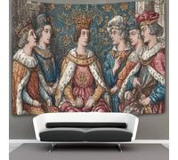 kaiyun Medieval Manuscript Illustrations Decorations Tapestry 3D Printing Wall Blanket Wall Hanging for Living Room Bedroom Dorm Decor 130cmx150cm