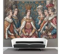 kaiyun Medieval Manuscript Illustrations Tapestry, Wall Hanging,Wall Art for Bedroom Aesthetic Home Decoration for Living Roombedroom 150cmx200cm