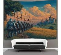 kaiyun Medieval Soldiers Marching in Formation to The Battlefield Decor Tapestry, Wall Art Tapestries Wall Hangings for Living Room Bedroom Dorm 180cmx230cm