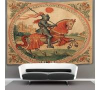 kaiyun Medieval Style Tapestry,knight Wall Hanging,Wall Art for Bedroom Aesthetic Home Decoration for Living Roombedroom 180cmx230cm