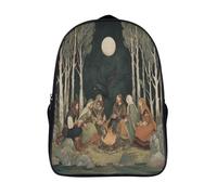 kaiyun Men And Women of An Ancient Celtic Tribe Sitting Around A Campfire School-Bags Backpacks for Teens,Elementary Girls Bookbags, Lightweight Casual Daypack 39x29x16cm