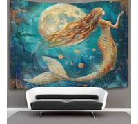 kaiyun Mermaid Tapestry Ocean Tapestries 3D Wall Hanging Home Decorations for Room 150cmx200cm