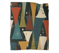 kaiyun Mid-Century Modern Patterns Super Soft Blanket | Atomic Age Retro Colors Throws | Fluffy And Warmth Comfortable Travel Cover,80x90inch(200x230cm)