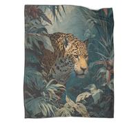 kaiyun Mysterious Angry Leopard Patterned Throw Warm for Camping Outdoor Lightweight for Sofa Bed 60x80inch(150x200cm)