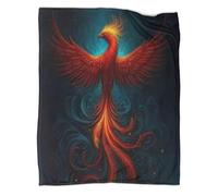 kaiyun Mythical Bird Pattern Soft Throw Blanket 3D Printing Fantasy Phoenix Art Suitable for Living Room Bedroom Sofa Sofa Warm And Comfortable 50x60inch(127x152cm)