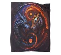 kaiyun Mythical Dragon Blanket,Fantasy Tiger Art Style Perfect Sofa Bed Cover 80x90inch(200x230cm),soft And Comfortable to The Touch,suitable for Keeping The Whole Family Warm