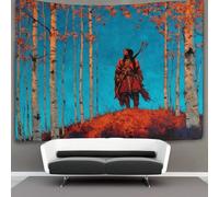 kaiyun Native American Female Warrior, Birch Tree Decor Tapestry, Wall Art Tapestries Wall Hangings for Living Room Bedroom Dorm 180cmx230cm