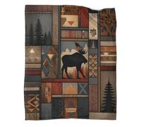 kaiyun Native American Outdoor Camping Printed Soft Breathable Warm Blanket Navajo Style Four Seasons Bedroom Bedspread 80x90inch(200x230cm)