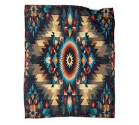 kaiyun Native Americans Ethnic Patterns Patterned Throw Warm for Camping Outdoor Lightweight for Sofa Bed 40x50inch(100x130cm)