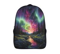 kaiyun Northern Lights in Norway Backpacks Kids Schoolbag with Adjustable Shoulder Strap Casual Daypack Sports Gym Outdoor 16 inch