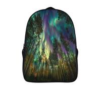 kaiyun Northern Lights over Birch Forest Backpack Rucksack Lightweight with School Bag for Boys And Girls Kids Bags Christmas,Back to School Gift,16 inch