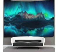 kaiyun Northern Lights Tapestry Reflections in A Glacial Lake Tapestries 3D Wall Hanging Home Decorations for Room 180cmx230cm