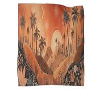 kaiyun Oasis at The Middle of A Desert Bedding Boys And Girls Blanket Printed Fluffy Soft Comfortable Suitable for Sofa Bed 80x90inch(200x230cm)