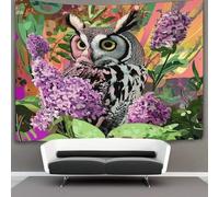 kaiyun Owls Decor Tapestry,North American Flora And Fauna Wall Art Tapestries Wall Hangings for Living Room Bedroom Dorm 70cmx100cm